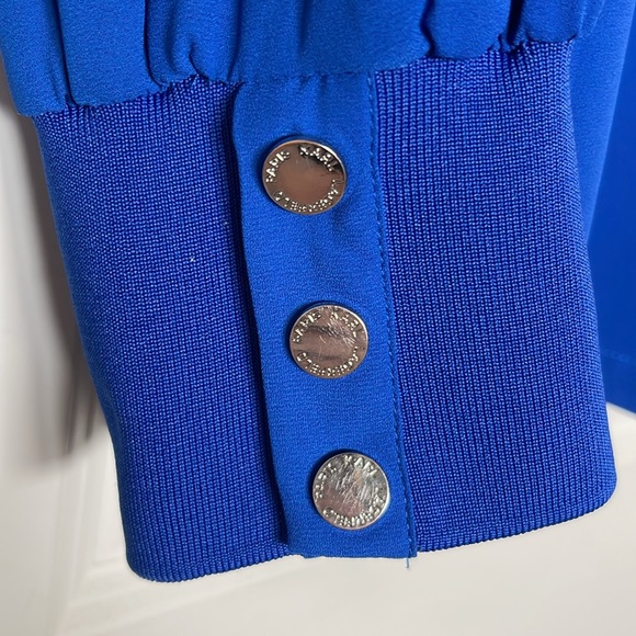 Long sleeve Top by Karl Langerfield. Beautiful blue color. - Picture 3 of 5